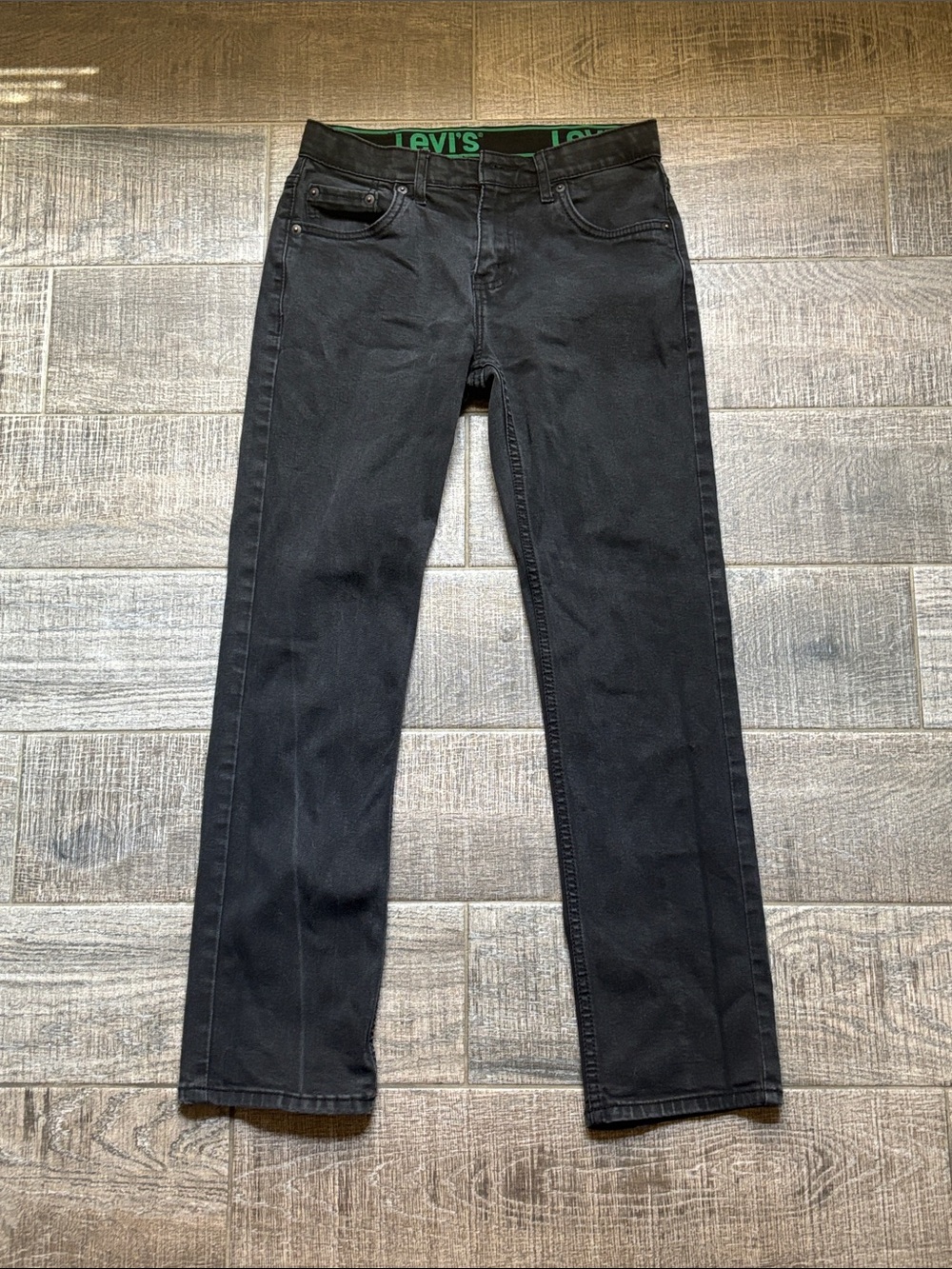 Levi's Boys Black Straight Jeans